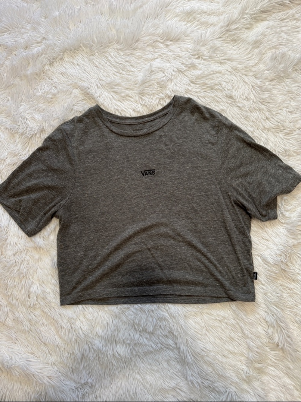 Vans Gray Cropped Tee Size XL
